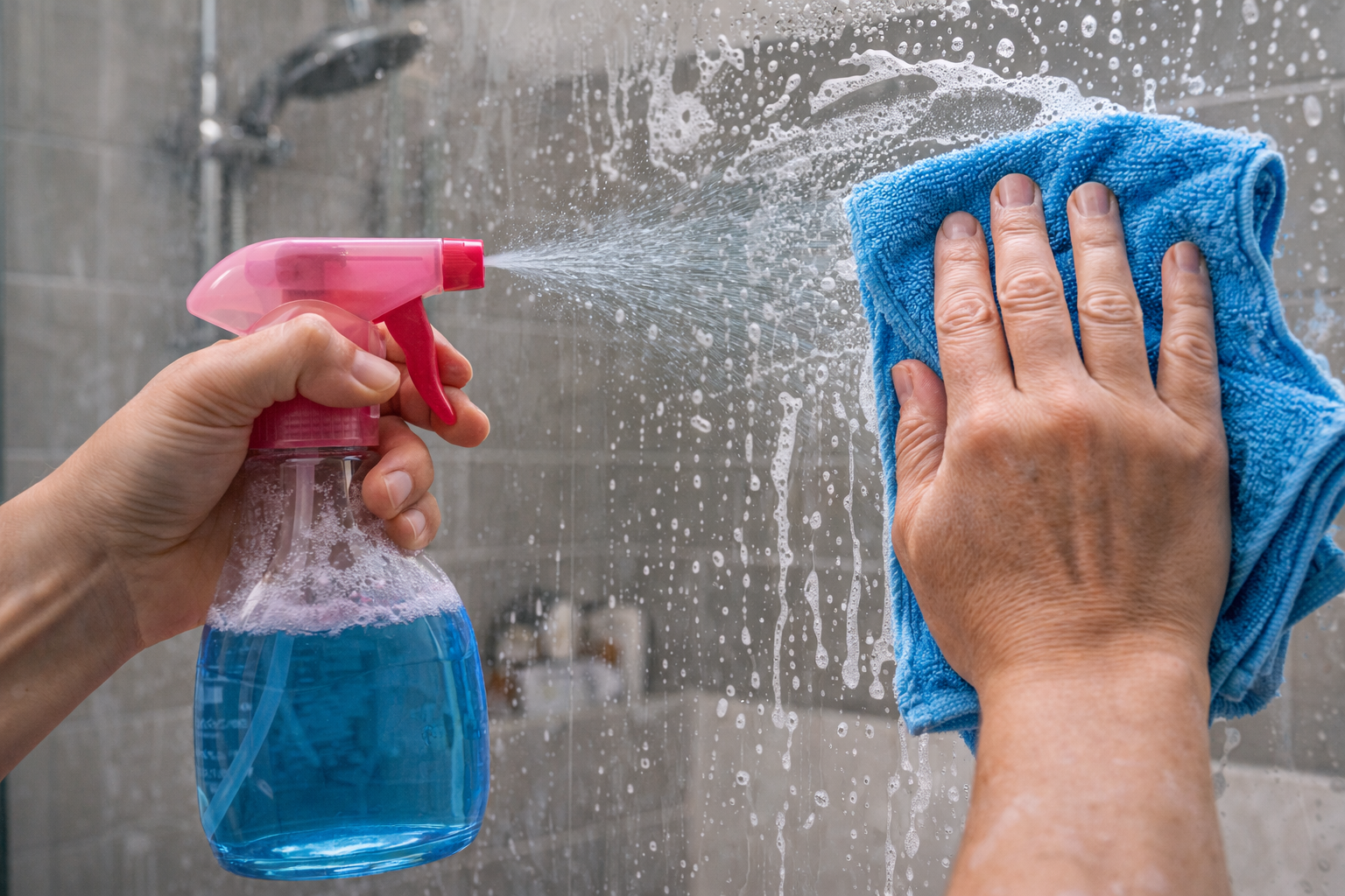 como limpar box de banheiro, limpar box de vidro fácil, box de banheiro sem manchas, como tirar gordura do box, limpeza de box com vinagre, como tirar manchas de água do box, box de banheiro brilhando, limpeza doméstica simples, dicas de limpeza da casa, produtos caseiros para limpeza, como tirar mofo do box, rotina de limpeza do banheiro, limpeza econômica de banheiro