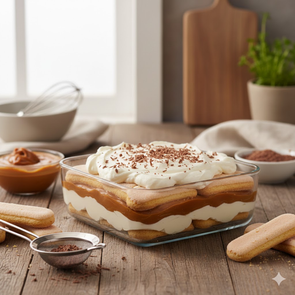 pave de doce de leite, receita fácil, sobremesa, doce de leite, culinária brasileira, receita viral, cremoso